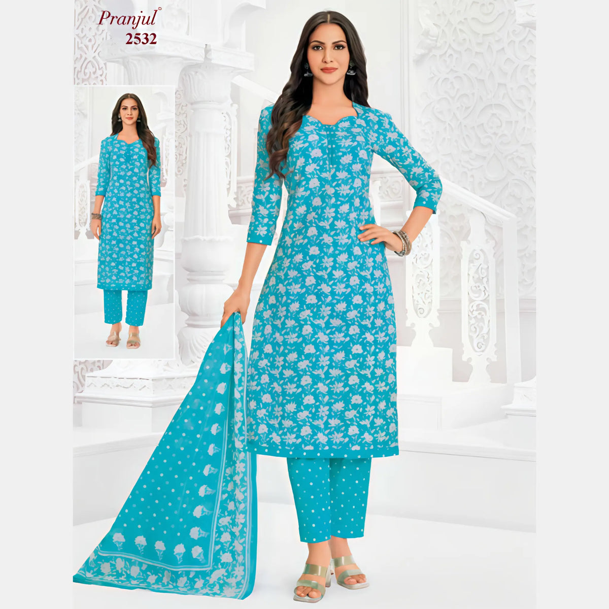Pranjul Cotton Straight Pant Salwar Suit - Priyanka 2532 Main image