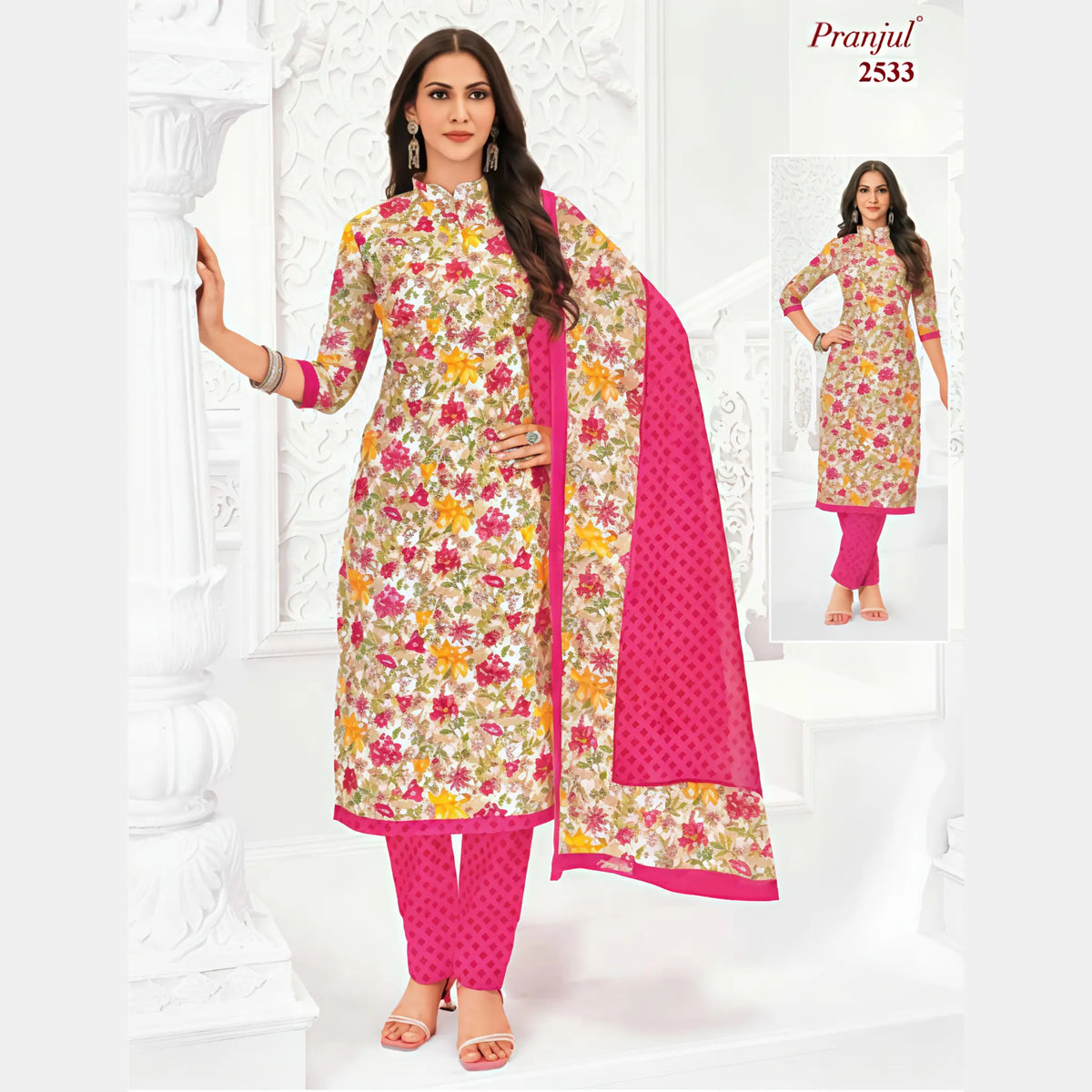 Pranjul Cotton Straight Pant Salwar Suit - Priyanka 2533