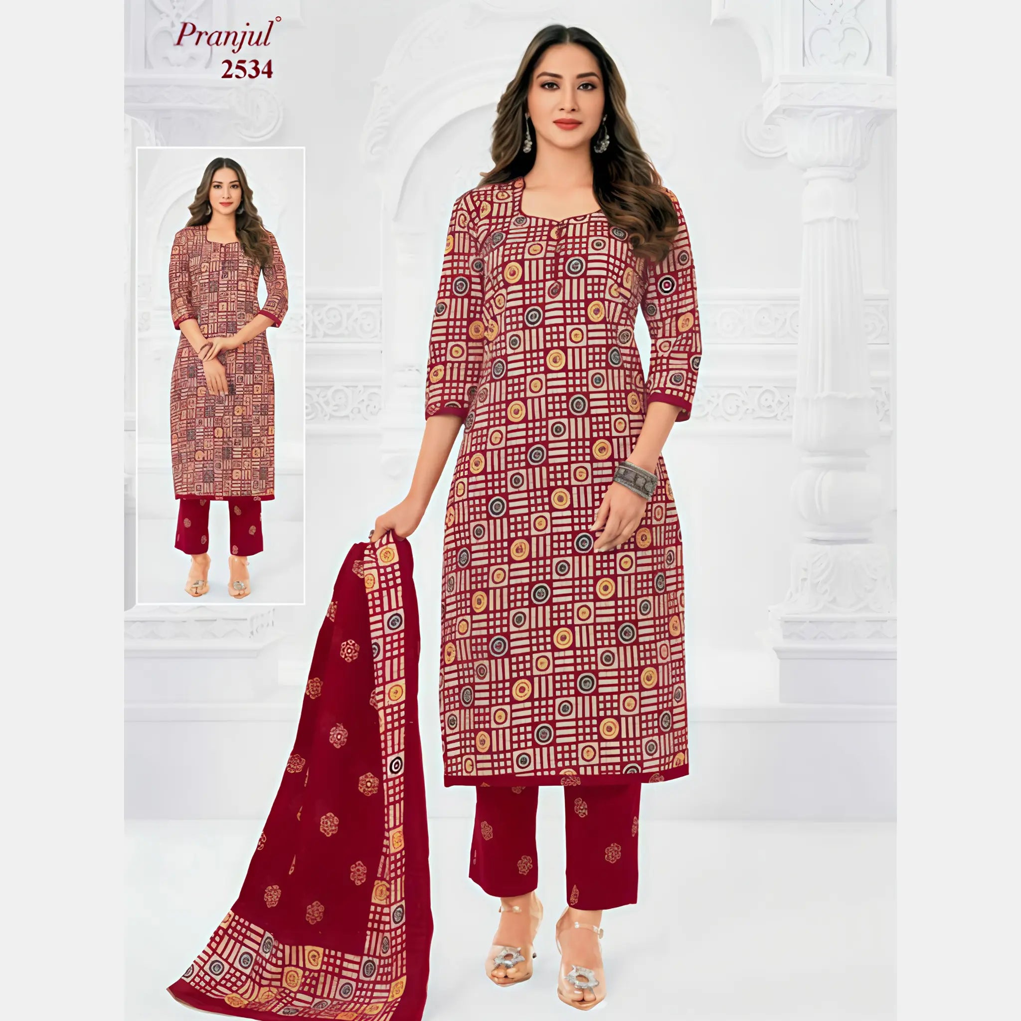 Pranjul Cotton Straight Pant Salwar Suit - Priyanka 2534