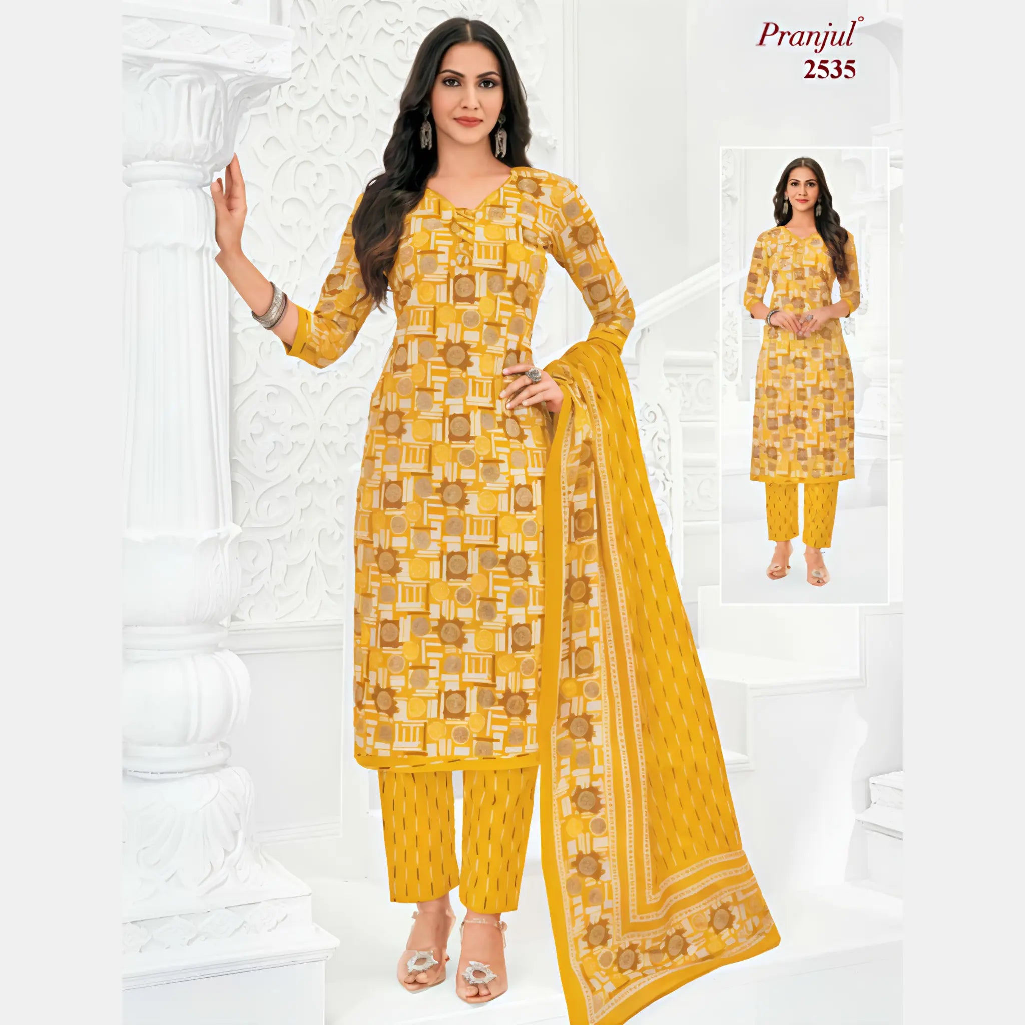Pranjul Cotton Straight Pant Salwar Suit - Priyanka 2535 Main image