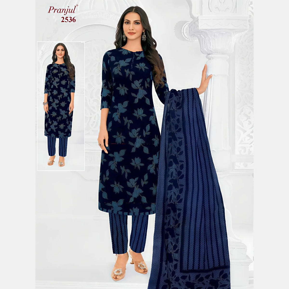 Pranjul Cotton Straight Pant Salwar Suit - Priyanka 2536
