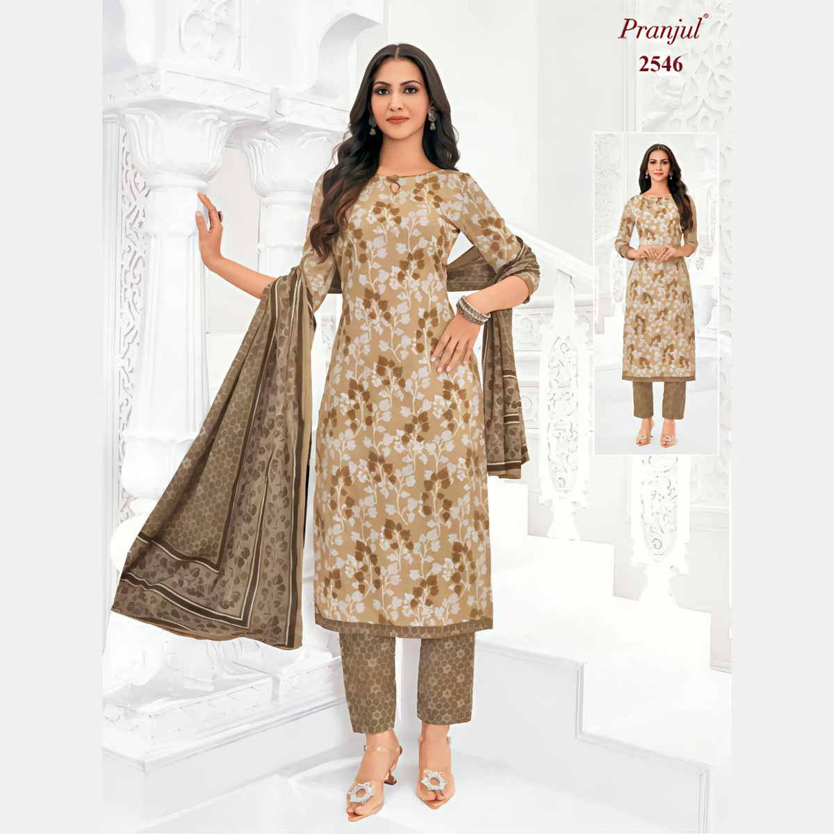 Pranjul Cotton Straight Pant Salwar Suit - Priyanka 2546