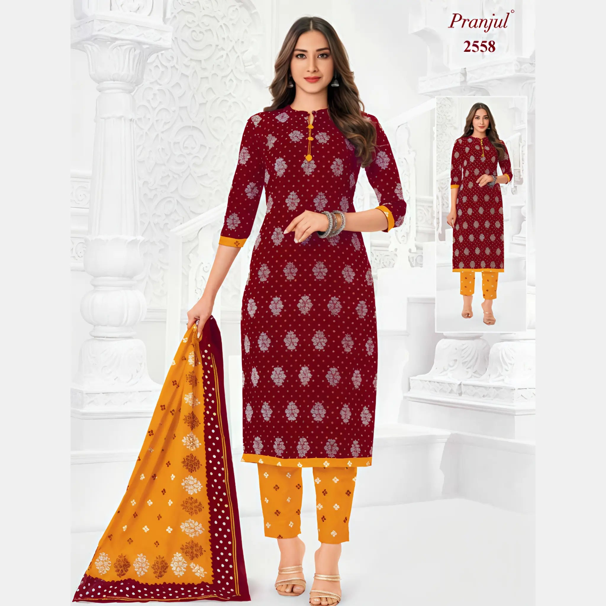 Pranjul Cotton Straight Pant Salwar Suit - Priyanka 2558