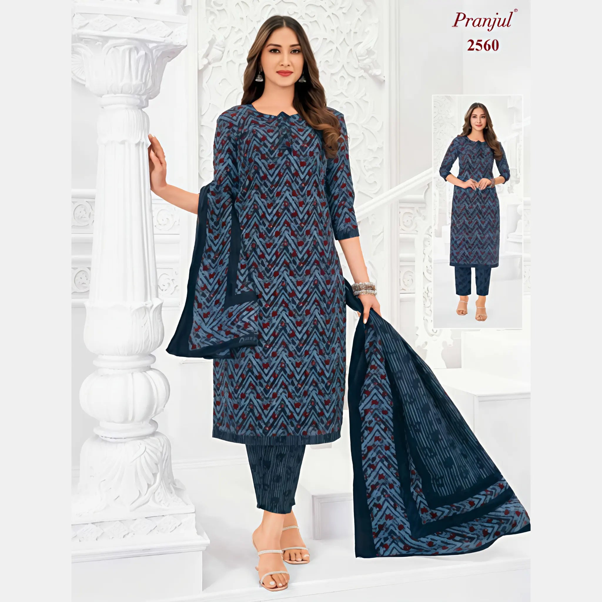 Pranjul Cotton Straight Pant Salwar Suit - Priyanka 2560