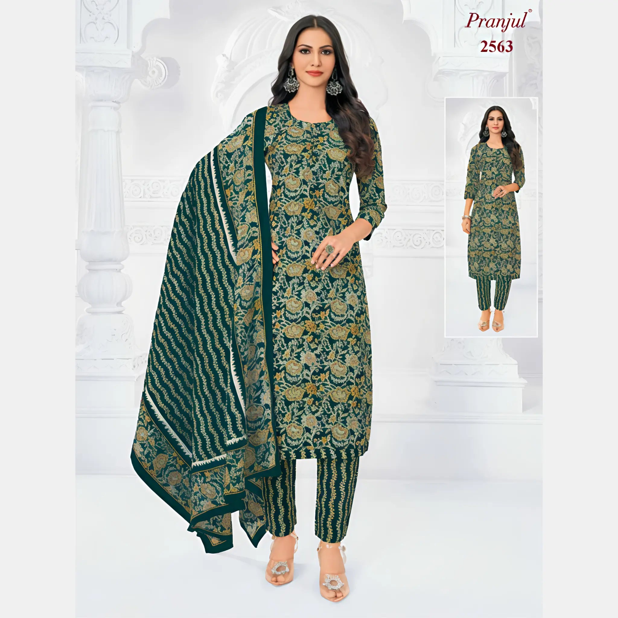 Pranjul Cotton Straight Pant Salwar Suit - Priyanka 2563 Main image