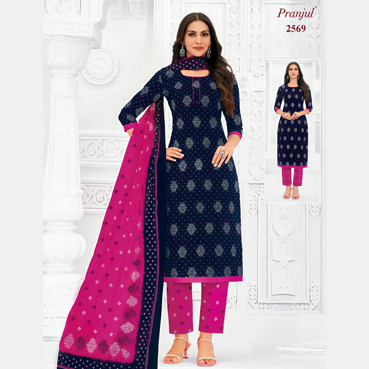 Pranjul Cotton Straight Pant Salwar Suit - Priyanka 2569
