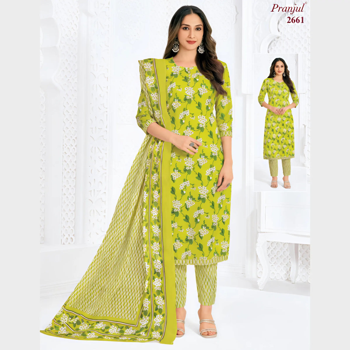 Pranjul Cotton Straight Pant Salwar Suit - P2661