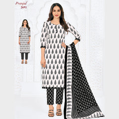 Pranjul Cotton Straight Pant Salwar Suit - P2691