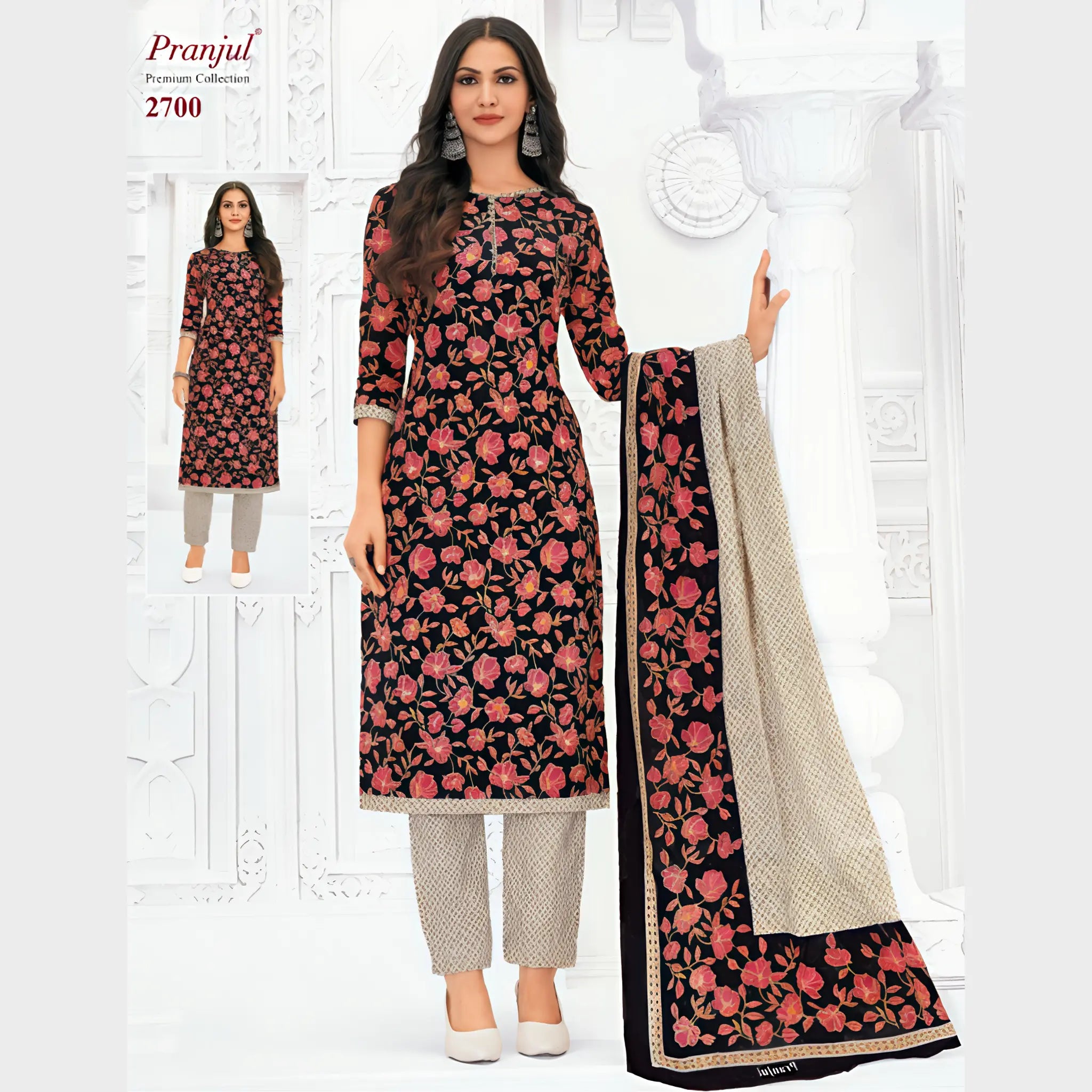 Pranjul Cotton Straight Pant Salwar Suit - P2700 Main image