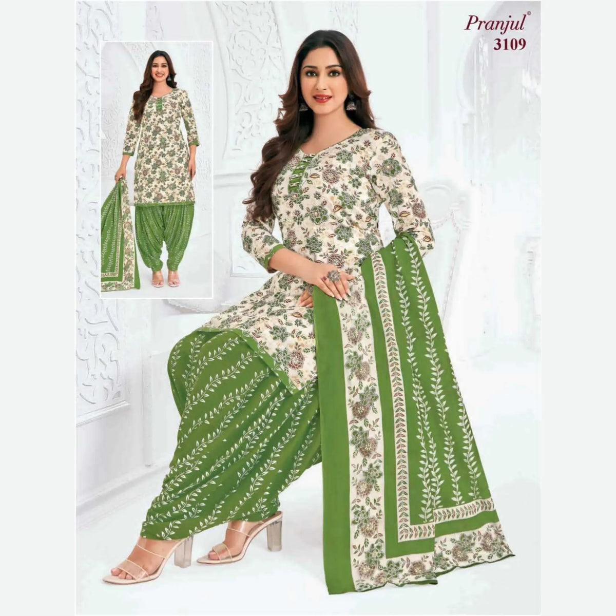 Pranjul Pure Cotton Readymade Churidar - Patiala Pant - P3109 Main image
