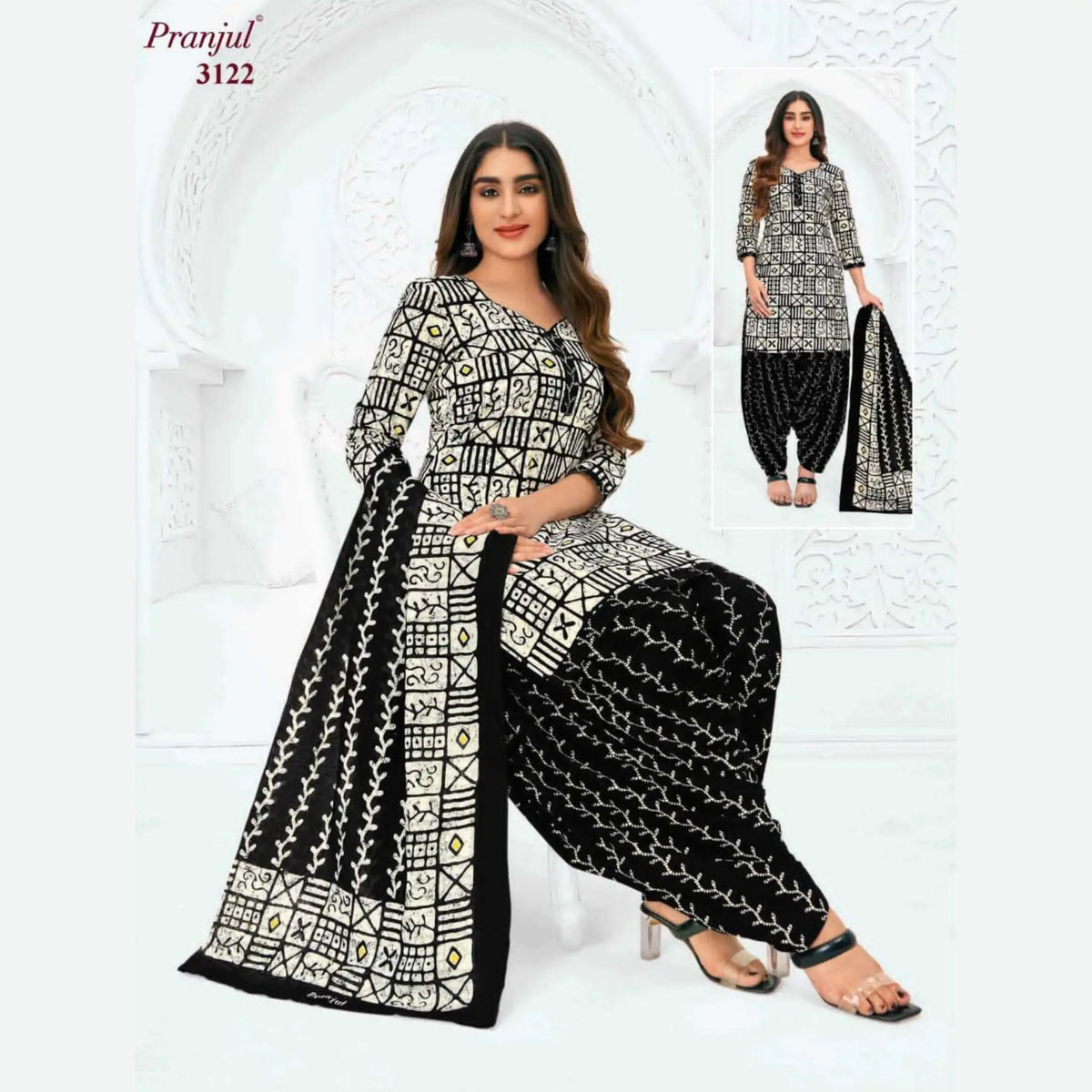 Pranjul Pure Cotton Readymade Churidar - Patiala Pant - P3122 Main image