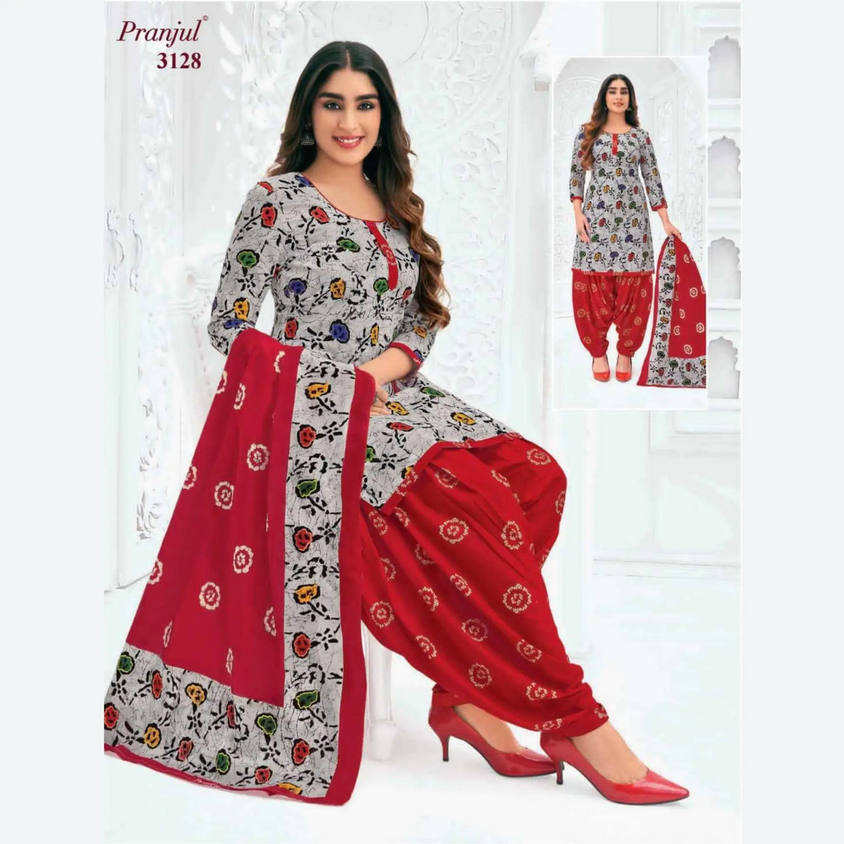 Pranjul Pure Cotton Readymade Churidar - Patiala Pant - P3128 Main image