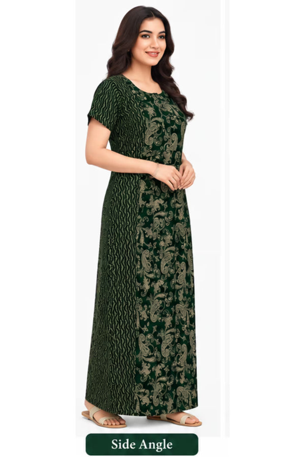 Pranjul 2003 women's cotton nighty side view | Bavis Clothing