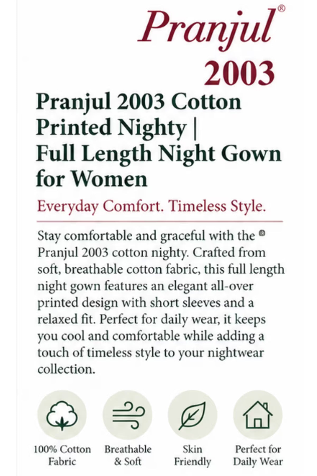 Pranjul 2003 product details | Bavis Clothing