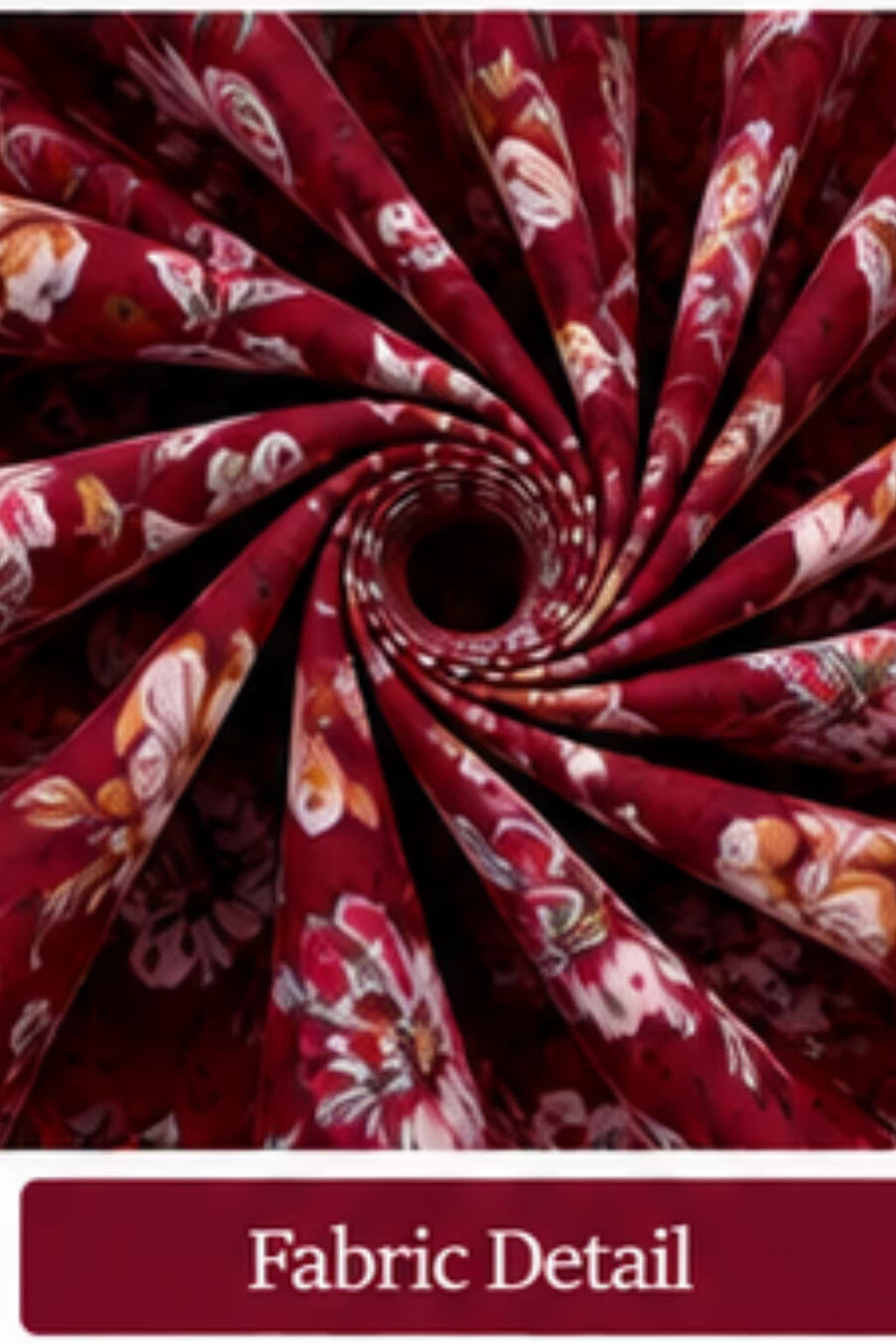 Fabric Detail - Pranjul 2075 Maroon Floral Printed Nighty for Women – Full Length Nightgown | Bavis Clothing