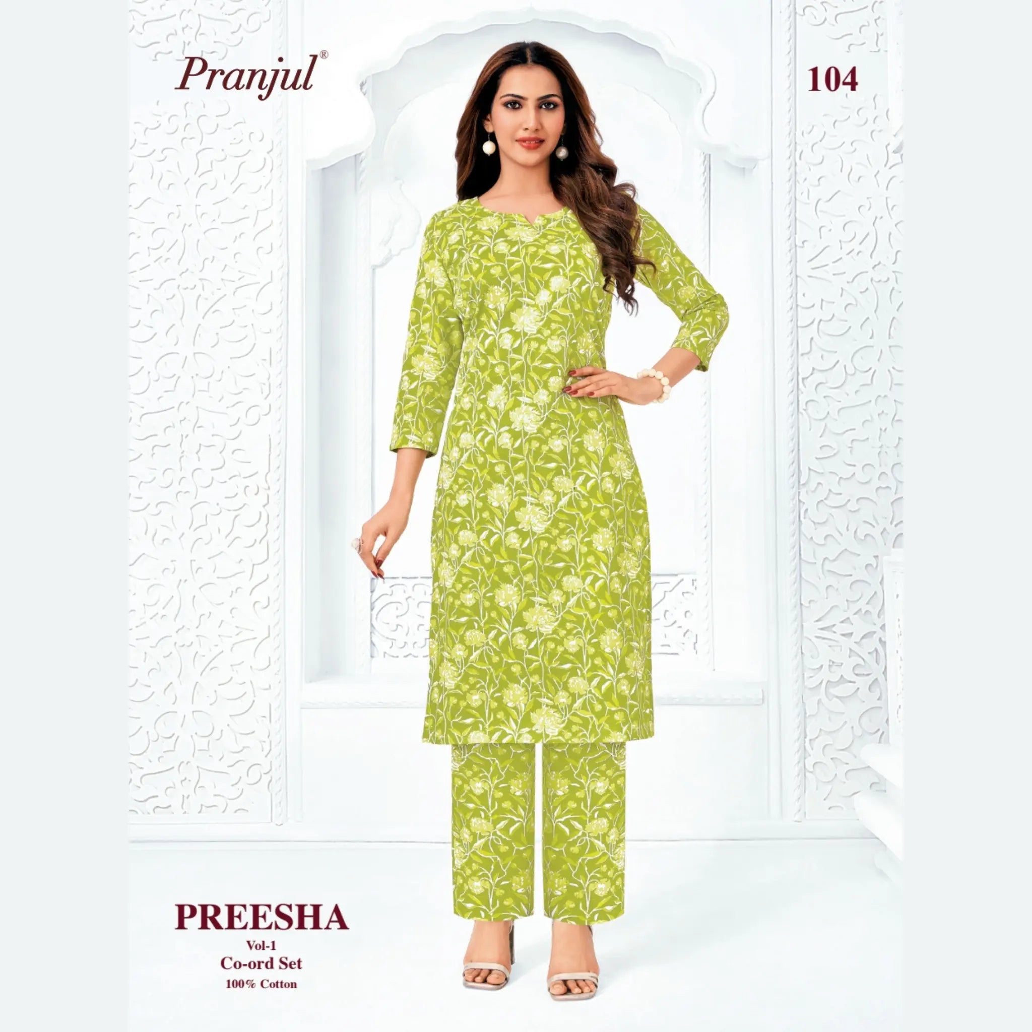 Pranjul Brand - Cotton Co - Ord Set - P104
