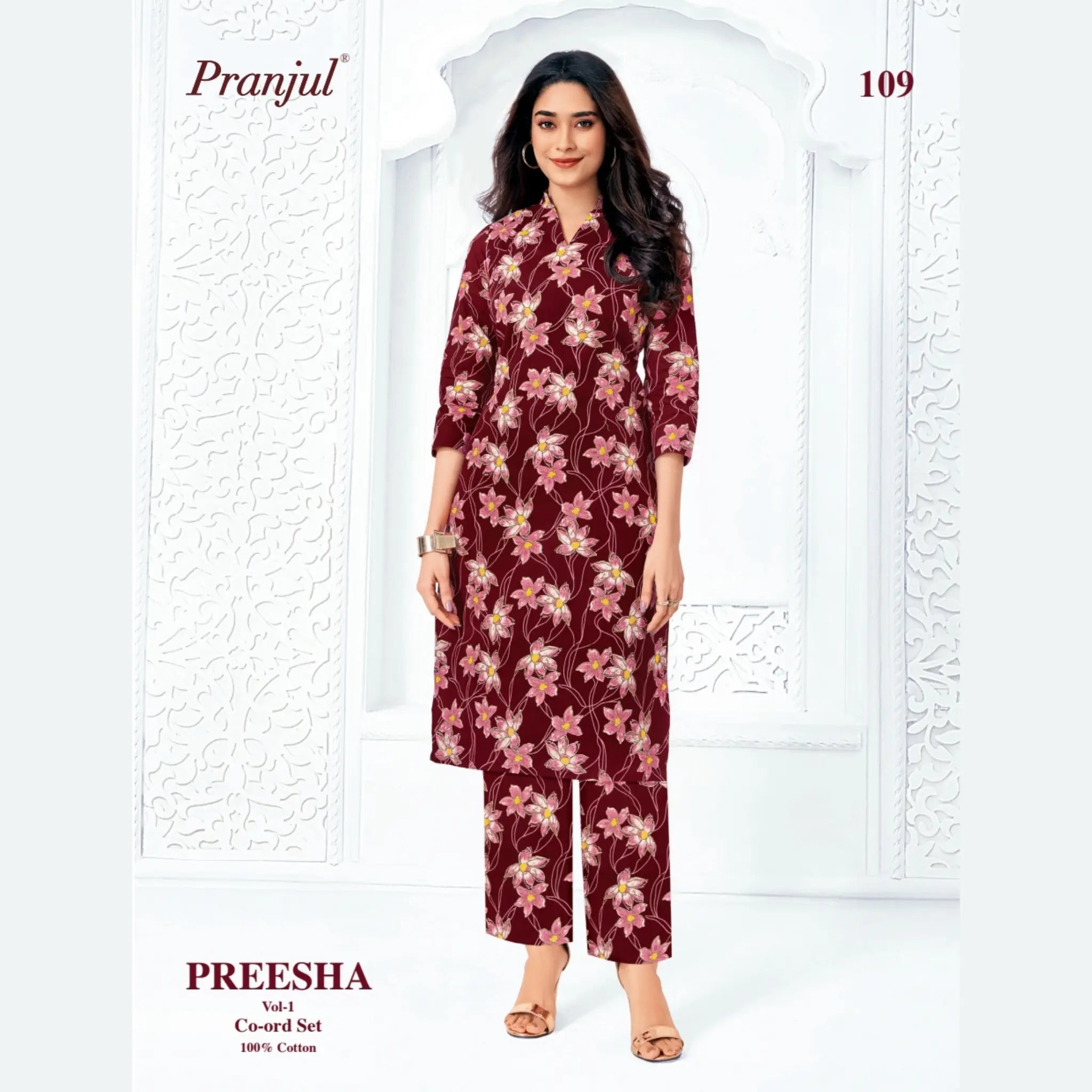 Pranjul Brand - Cotton Co - Ord Set - P109