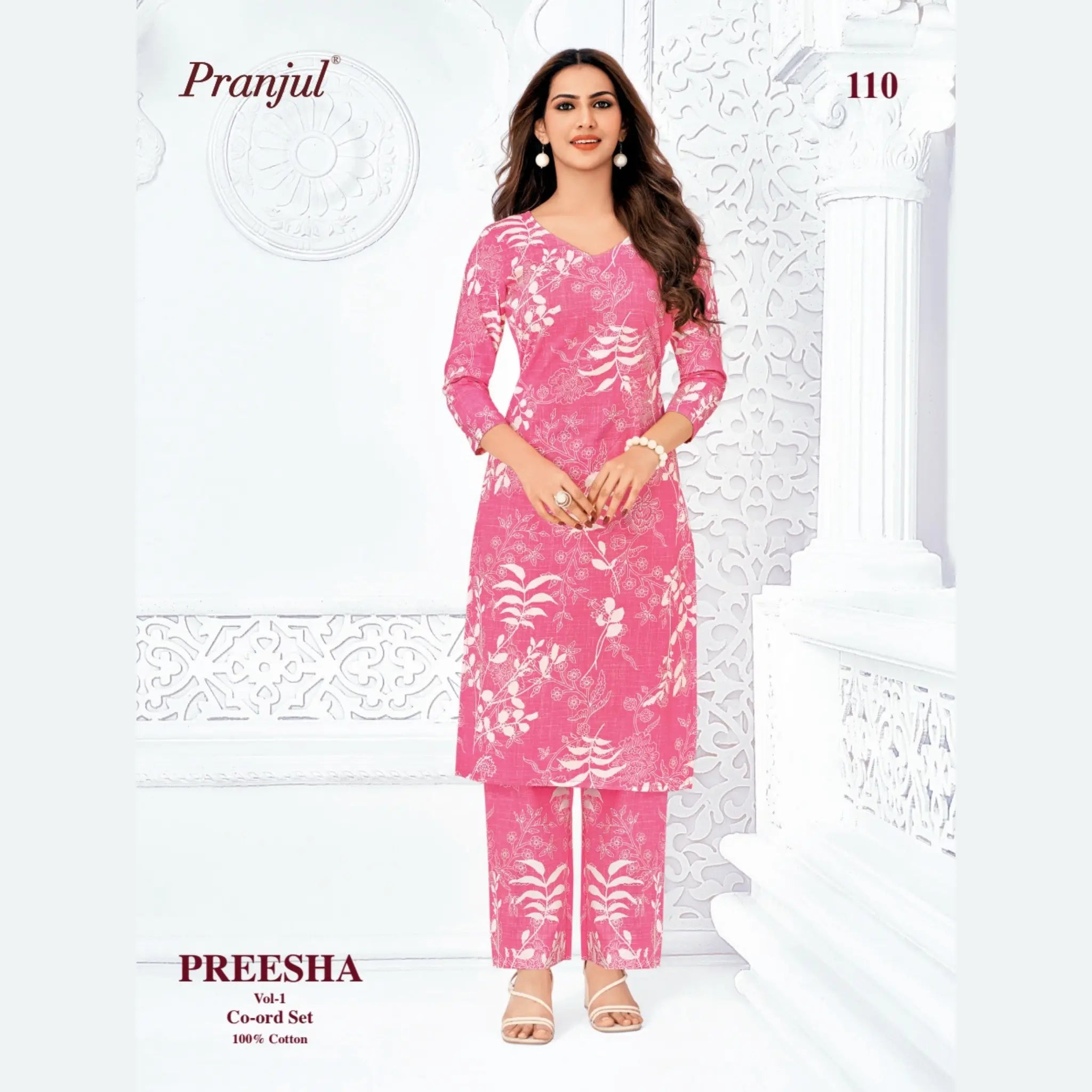 Pranjul Brand - Cotton Co - Ord Set - P110