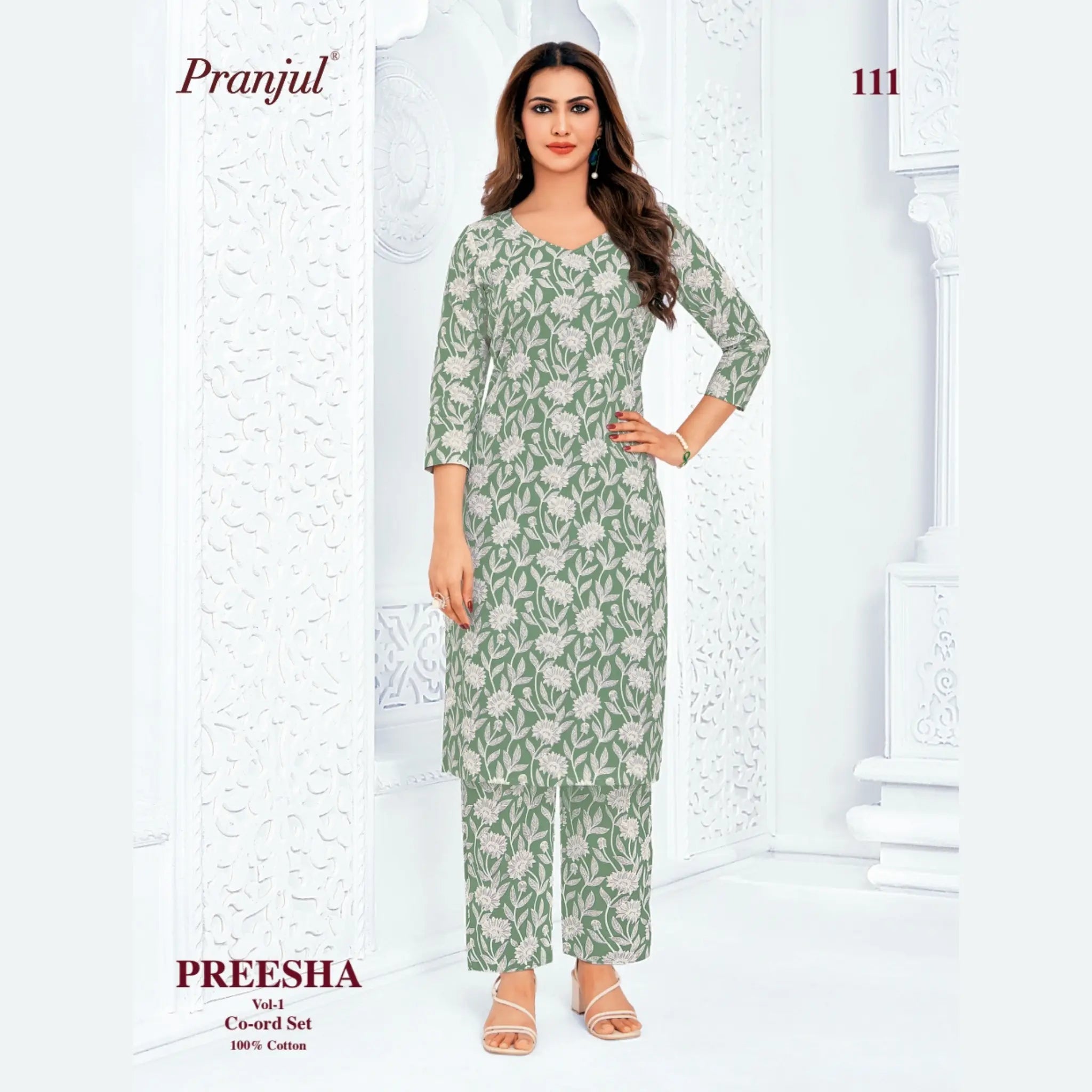 Pranjul Brand - Cotton Co - Ord Set - P111