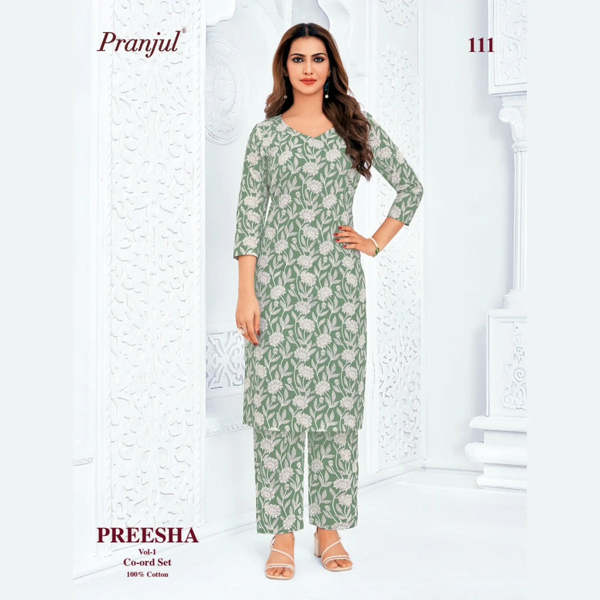 Pranjul Brand - Cotton Co - Ord Set - P111