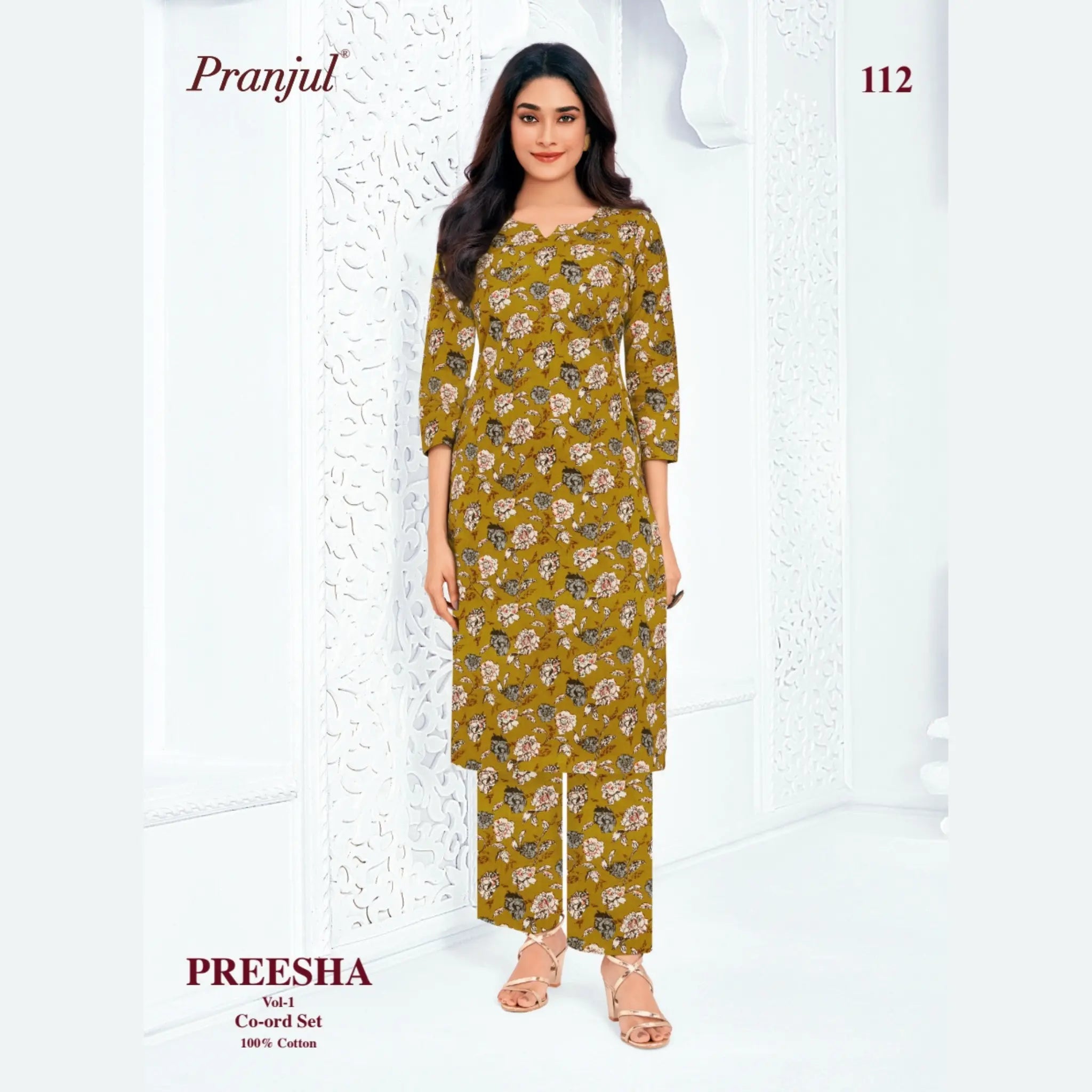 Pranjul Brand - Cotton Co - Ord Set - P112