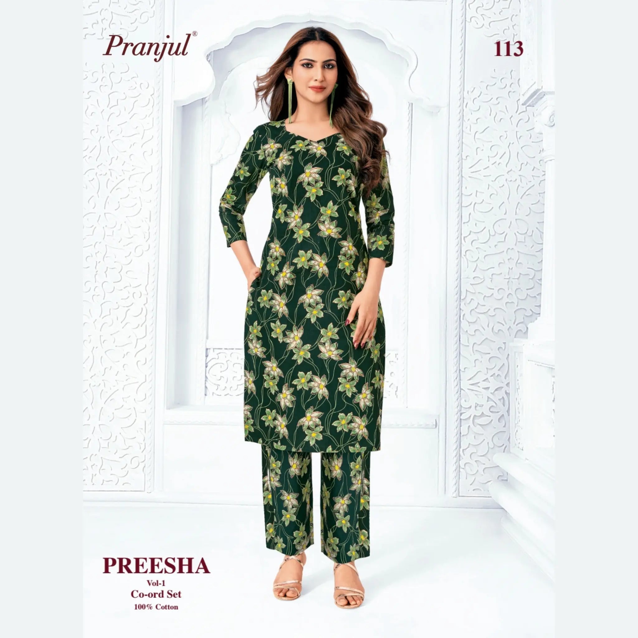 Pranjul Brand - Cotton Co - Ord Set - P113