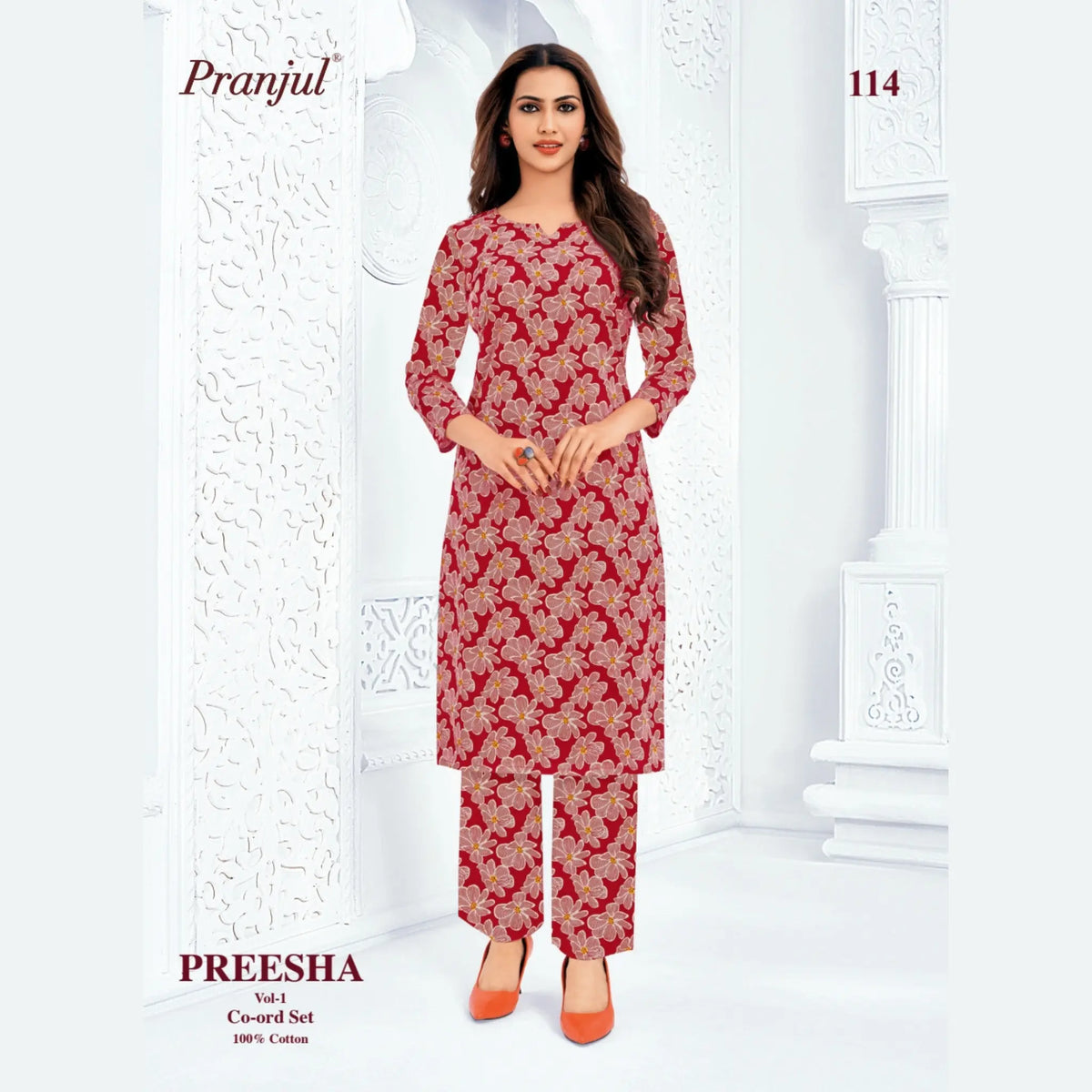 Pranjul Brand - Cotton Co - Ord Set - P114