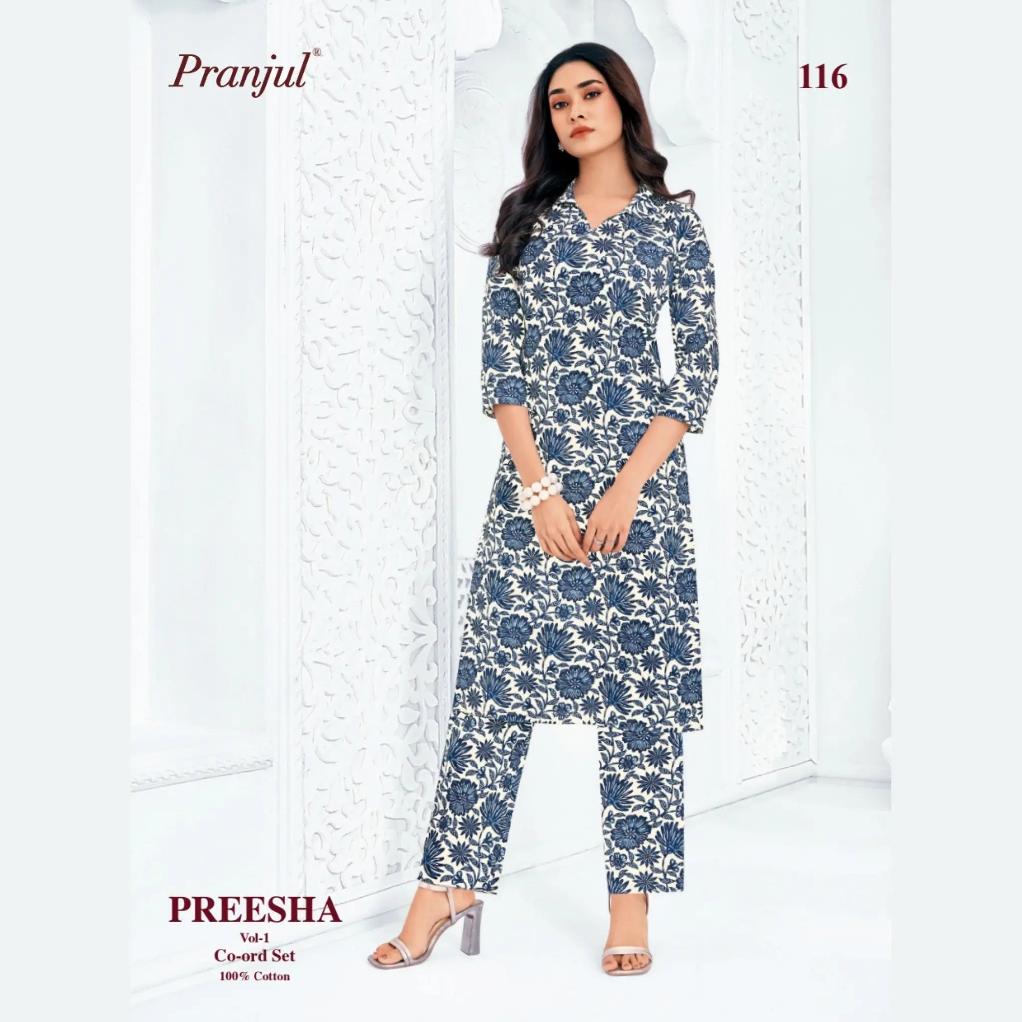 Pranjul Brand - Cotton Co - Ord Set - P116