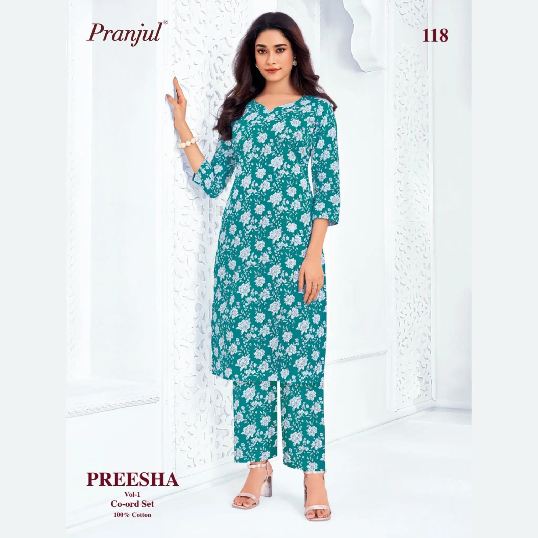 Pranjul Brand - Cotton Co - Ord Set - P118