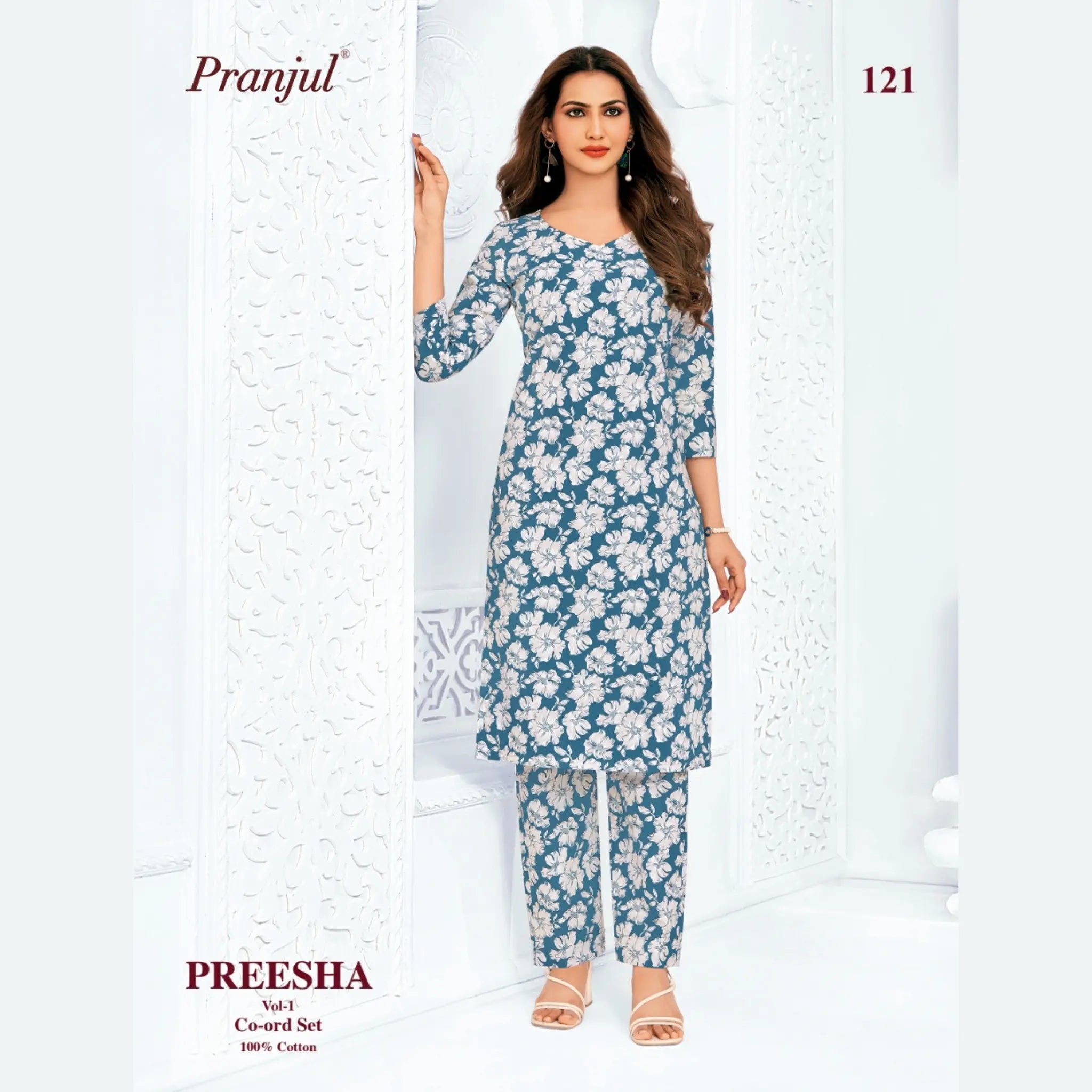 Pranjul Brand - Cotton Co - Ord Set - P121