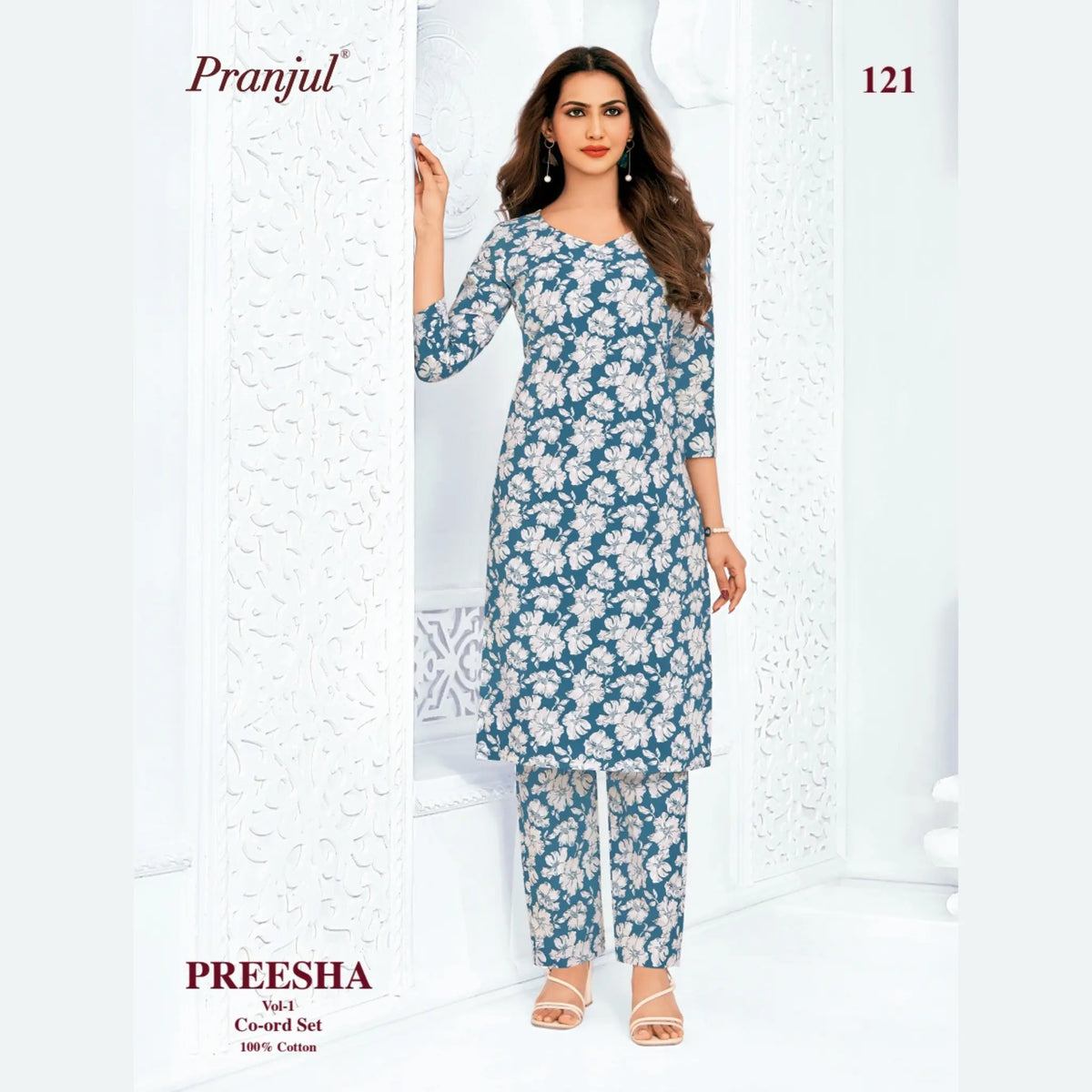 Pranjul Brand - Cotton Co - Ord Set - P121