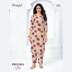 Pranjul Brand - Cotton Co - Ord Set - P123