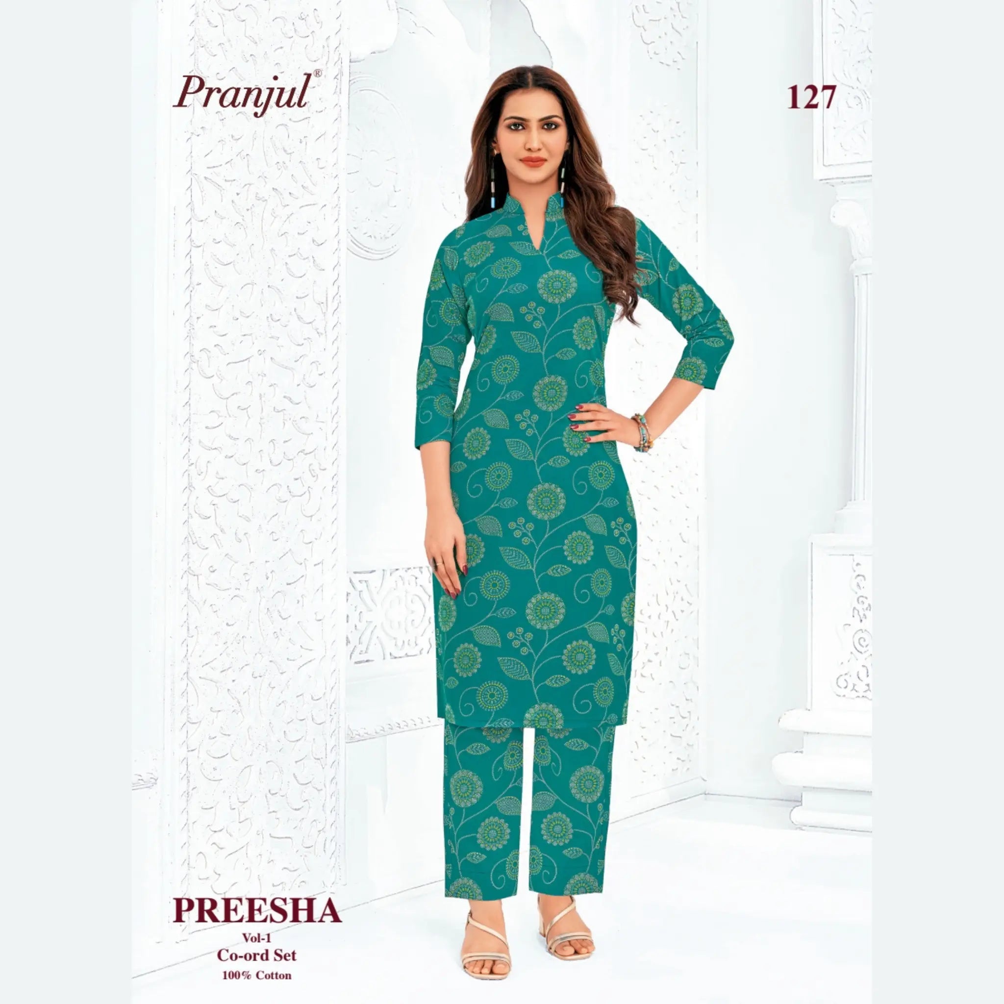 Pranjul Brand - Cotton Co - Ord Set - P127