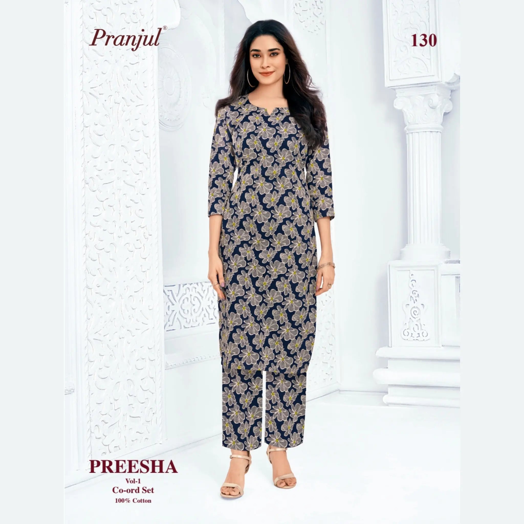 Pranjul Brand - Cotton Co - Ord Set - P130