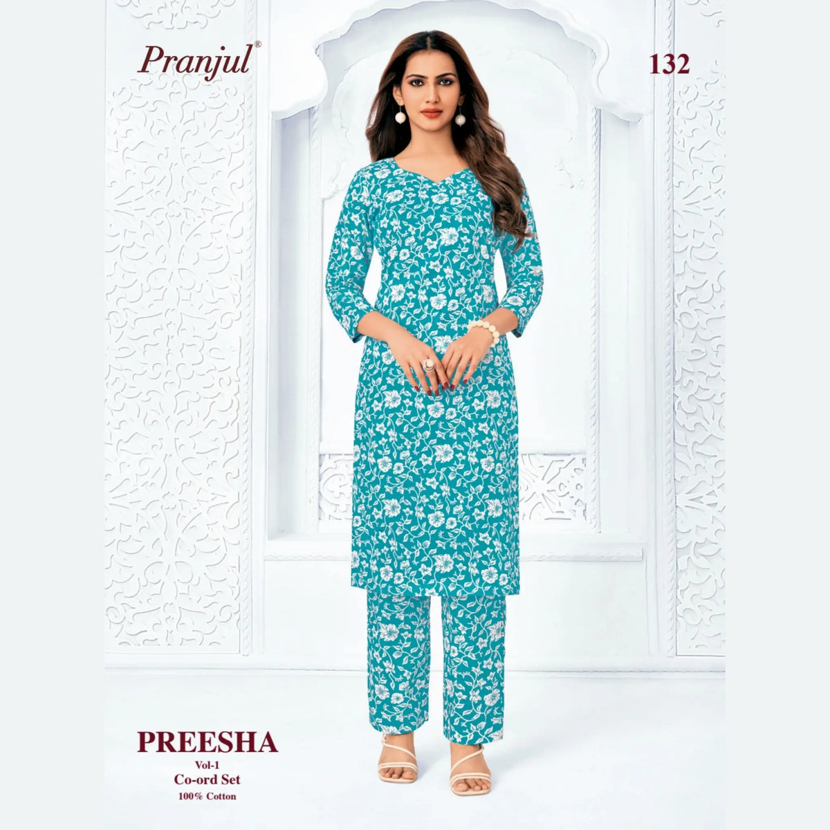 Pranjul Brand - Cotton Co - Ord Set - P132