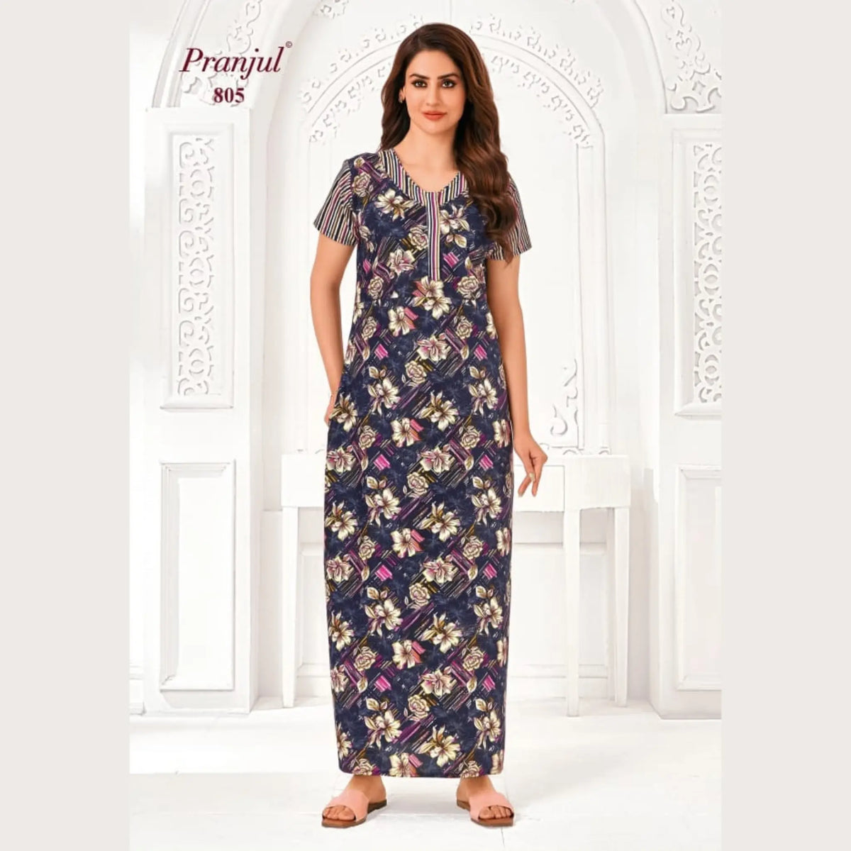 Pranjul Brand Pure Cotton Nighties 805 Main image