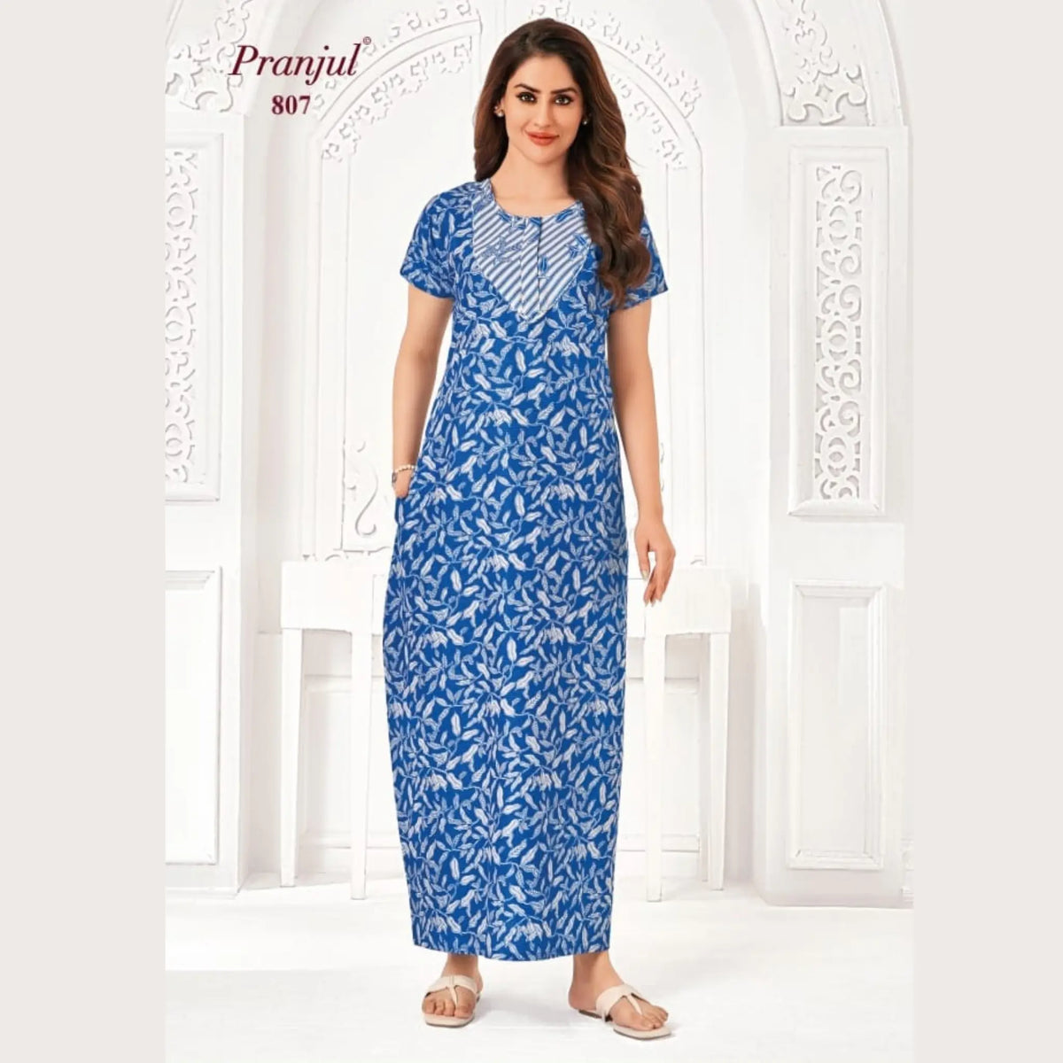 Pranjul Brand Pure Cotton Nighties 807 Main image