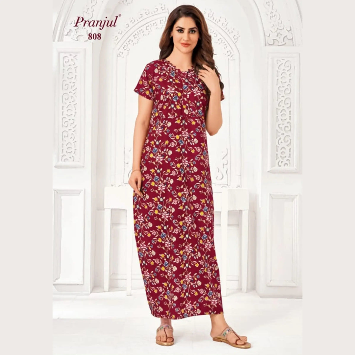 Pranjul Brand Pure Cotton Nighties 808 Main image