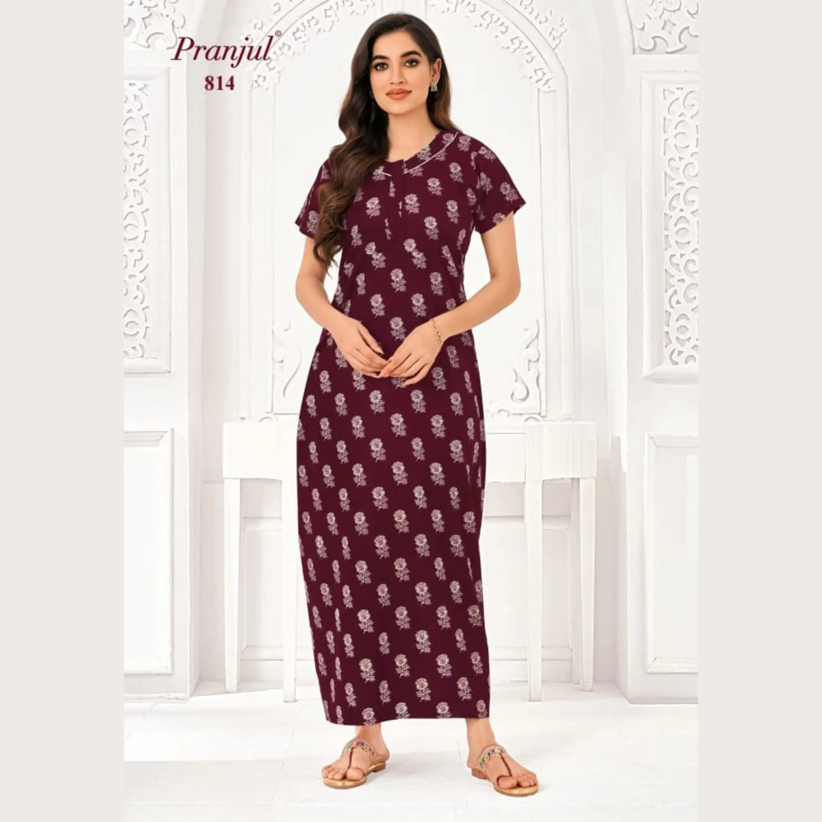 Pranjul Brand Pure Cotton Nighties 814 Main image