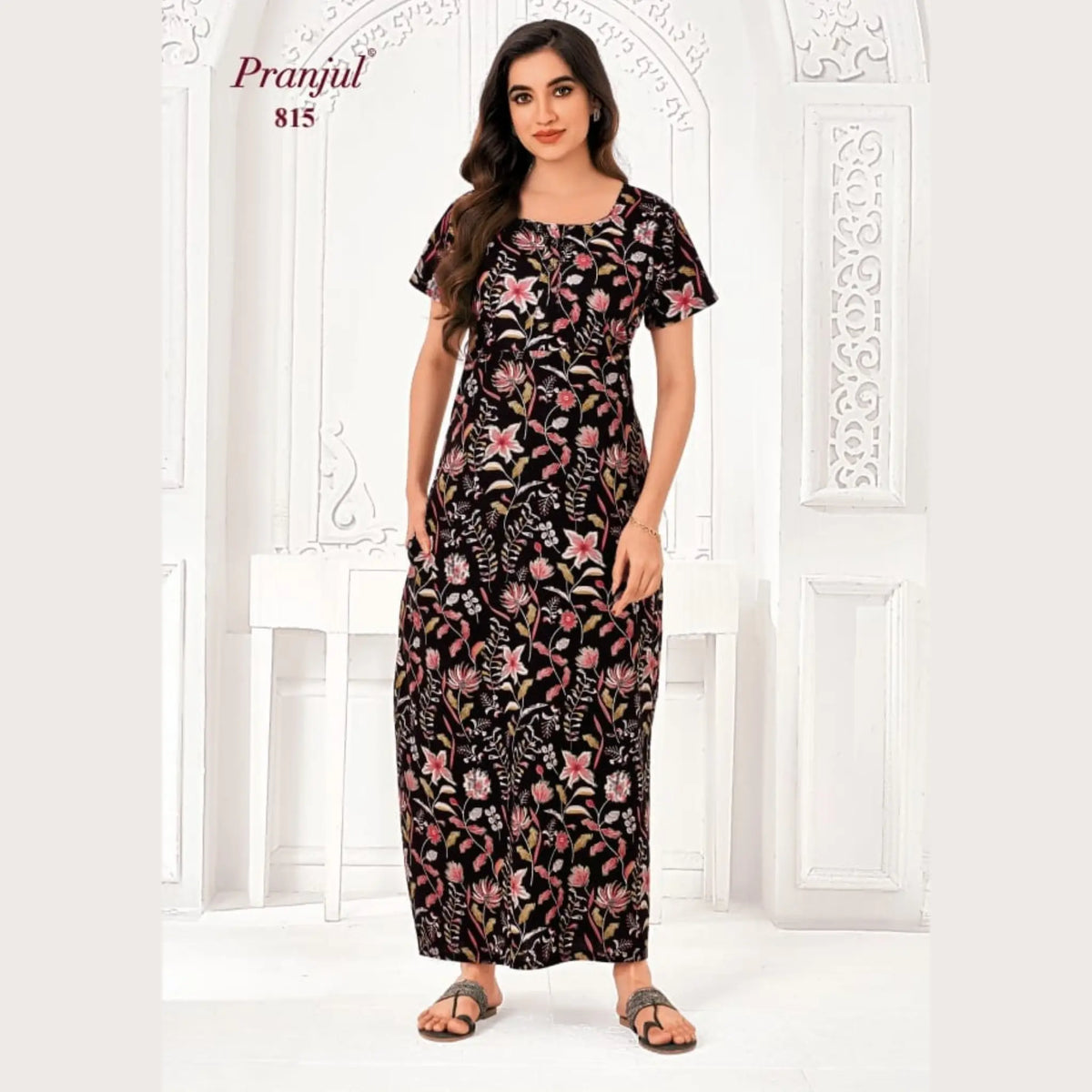 Pranjul Brand Pure Cotton Nighties 815 Main image