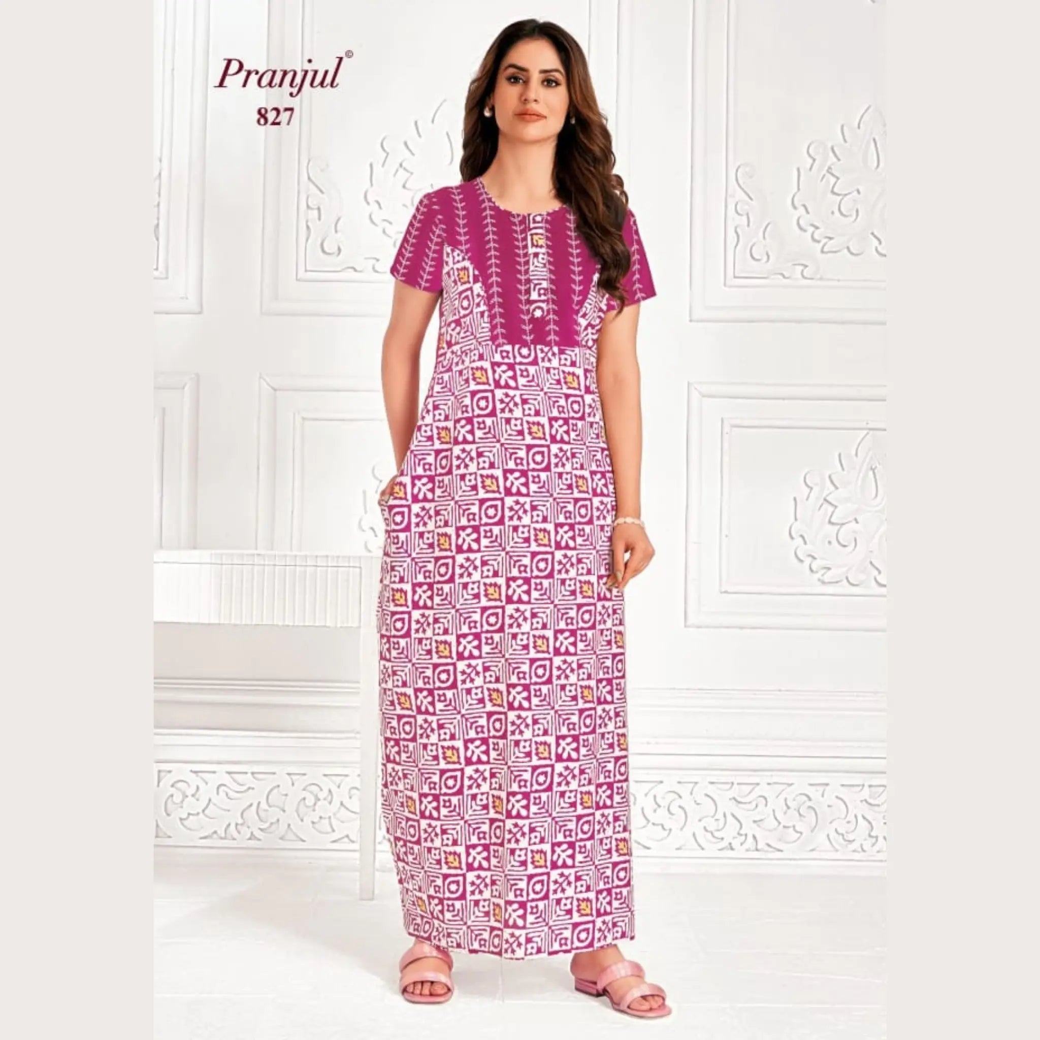 Pranjul Brand Pure Cotton Nighties 827