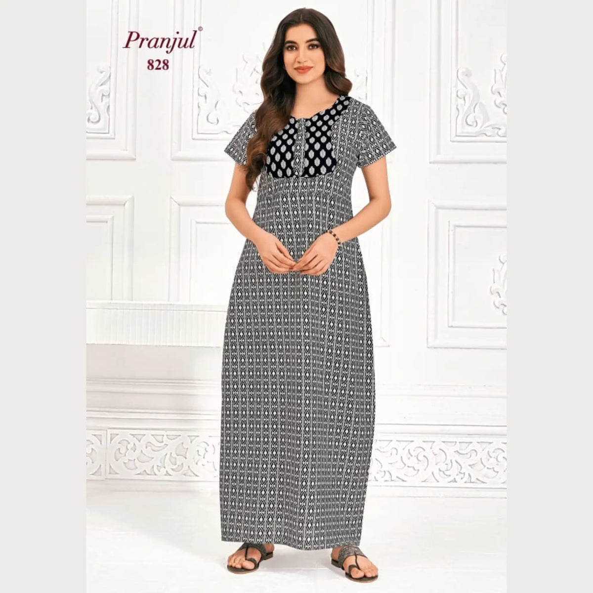 Pranjul Brand Pure Cotton Nighties 828 Main image