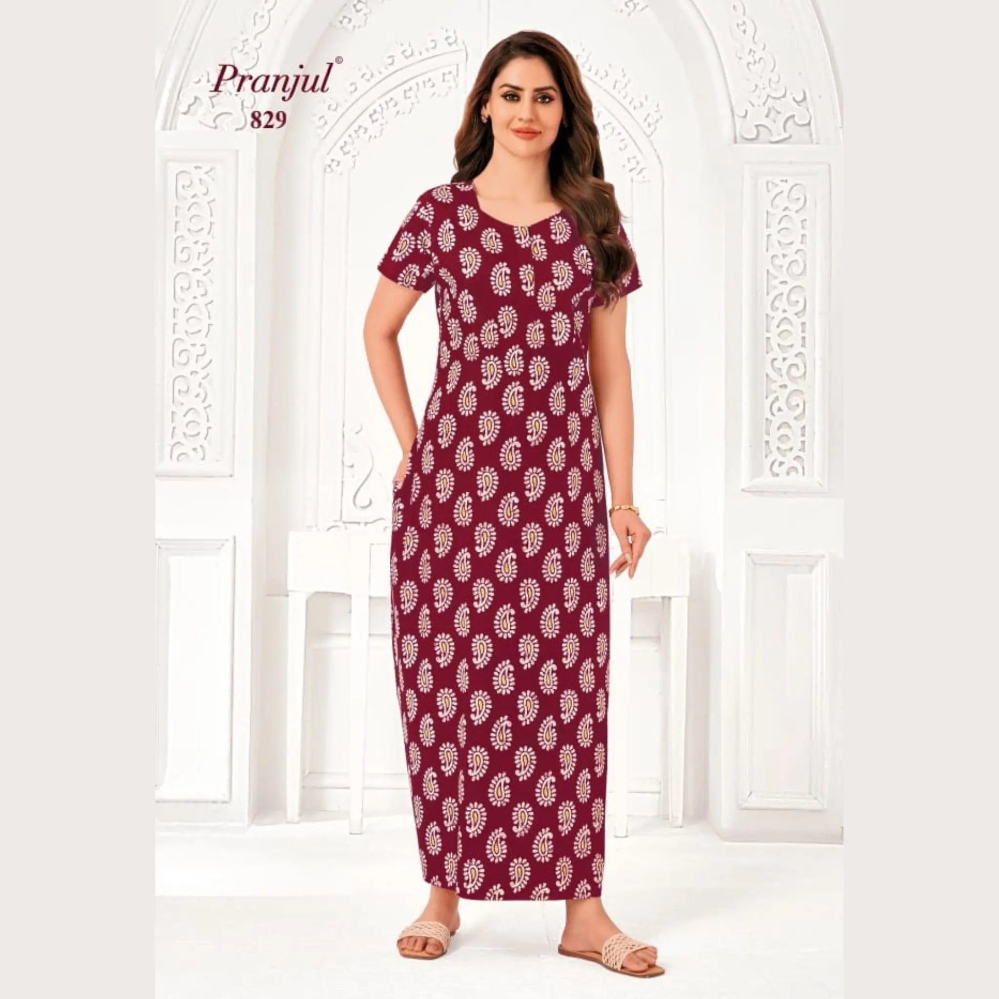 Pranjul Brand Pure Cotton Nighties 829