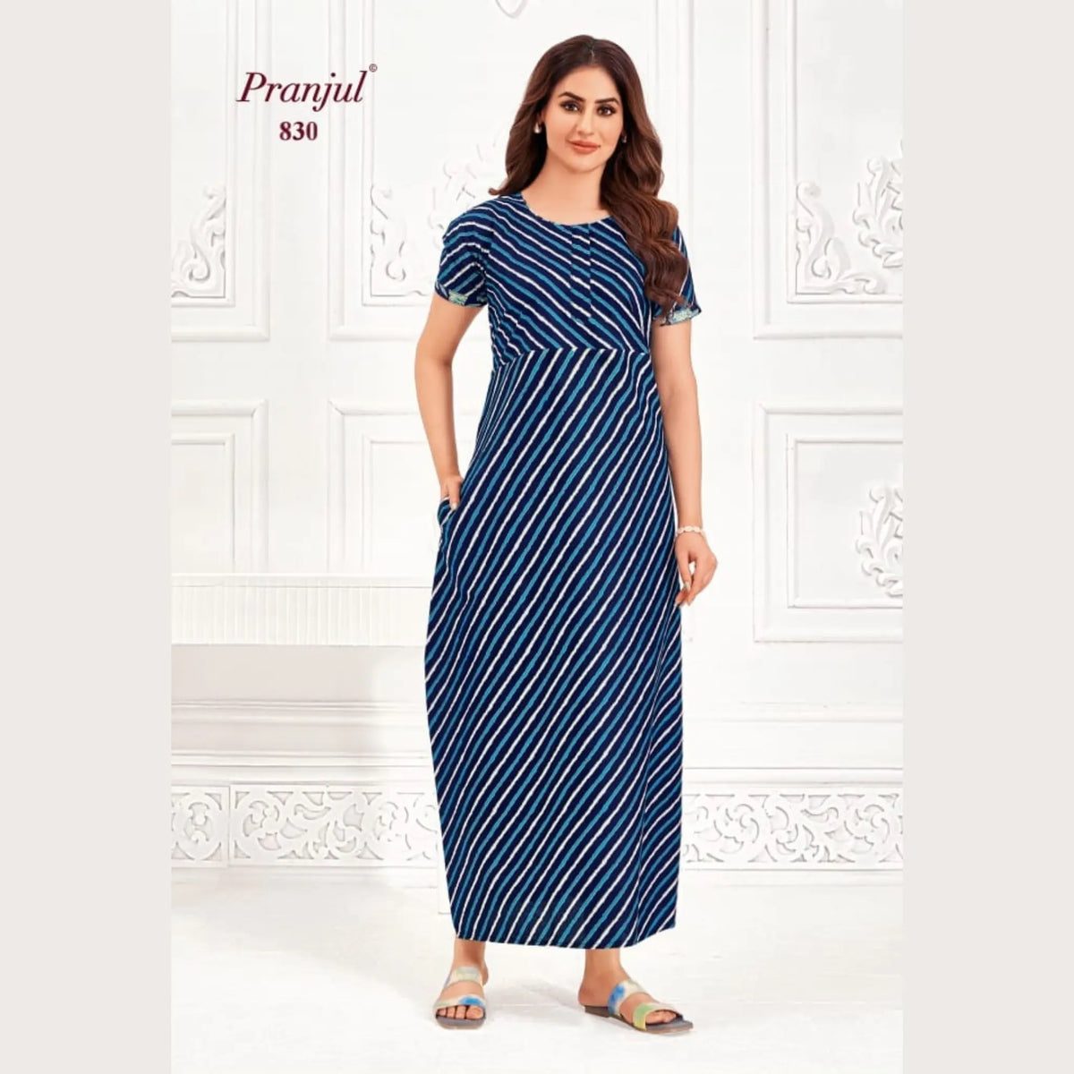 Pranjul Brand Pure Cotton Nighties 830 Main image