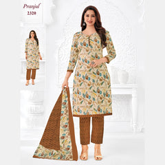 Pranjul Brand Pure Cotton Readymade Churidar - Straight Pant Model - P2320
