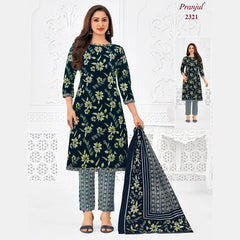 Pranjul Brand Pure Cotton Readymade Churidar - Straight Pant Model - P2321