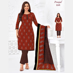 Pranjul Brand Pure Cotton Readymade Churidar - Straight Pant Model - P2335