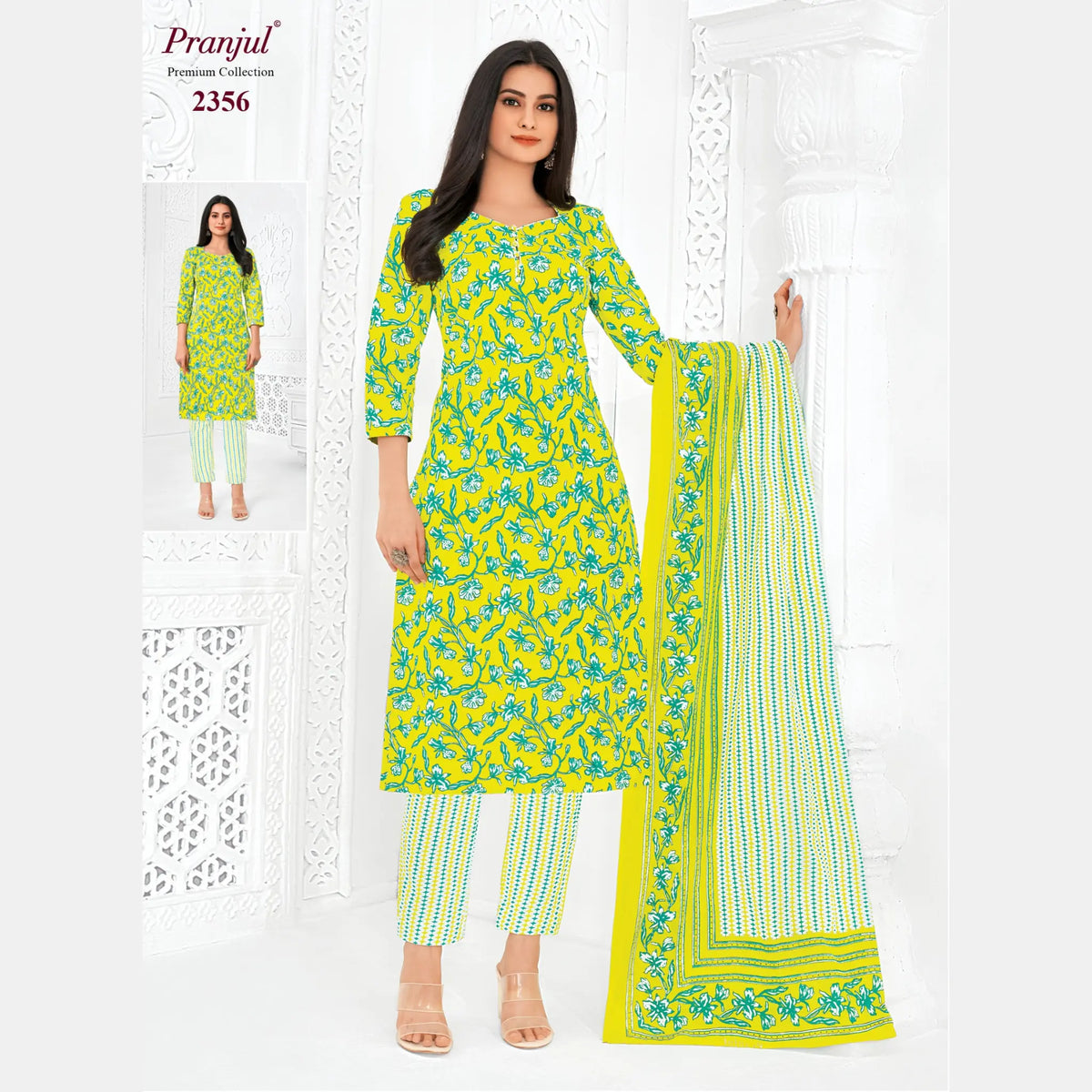 Pranjul Brand Pure Cotton Readymade Churidar - Straight Pant Model - P2356