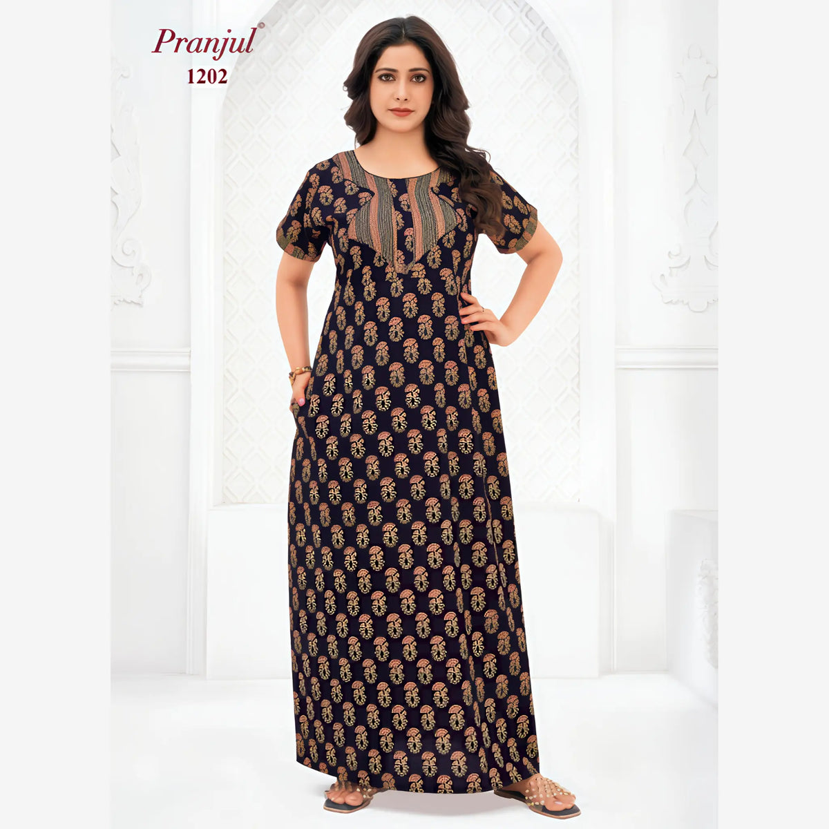 Pranjul Cotton Nighty 1202 Main image