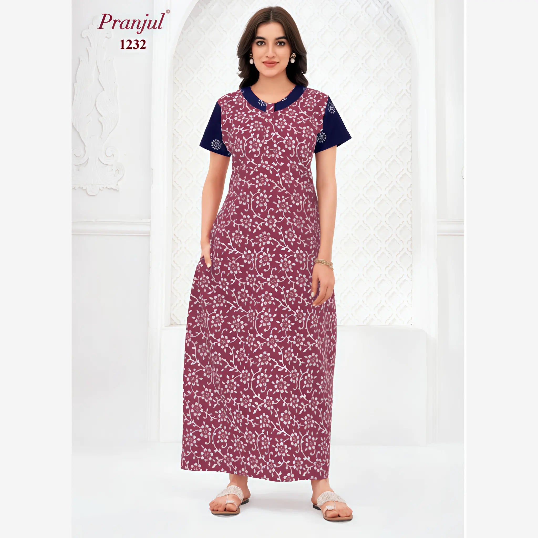 Pranjul Cotton Nighty 1232